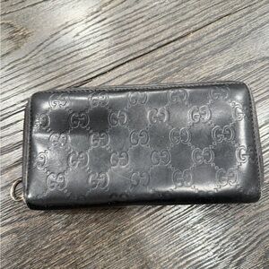 Gucci GG Twins Guccissima Zip Around Continental Wallet